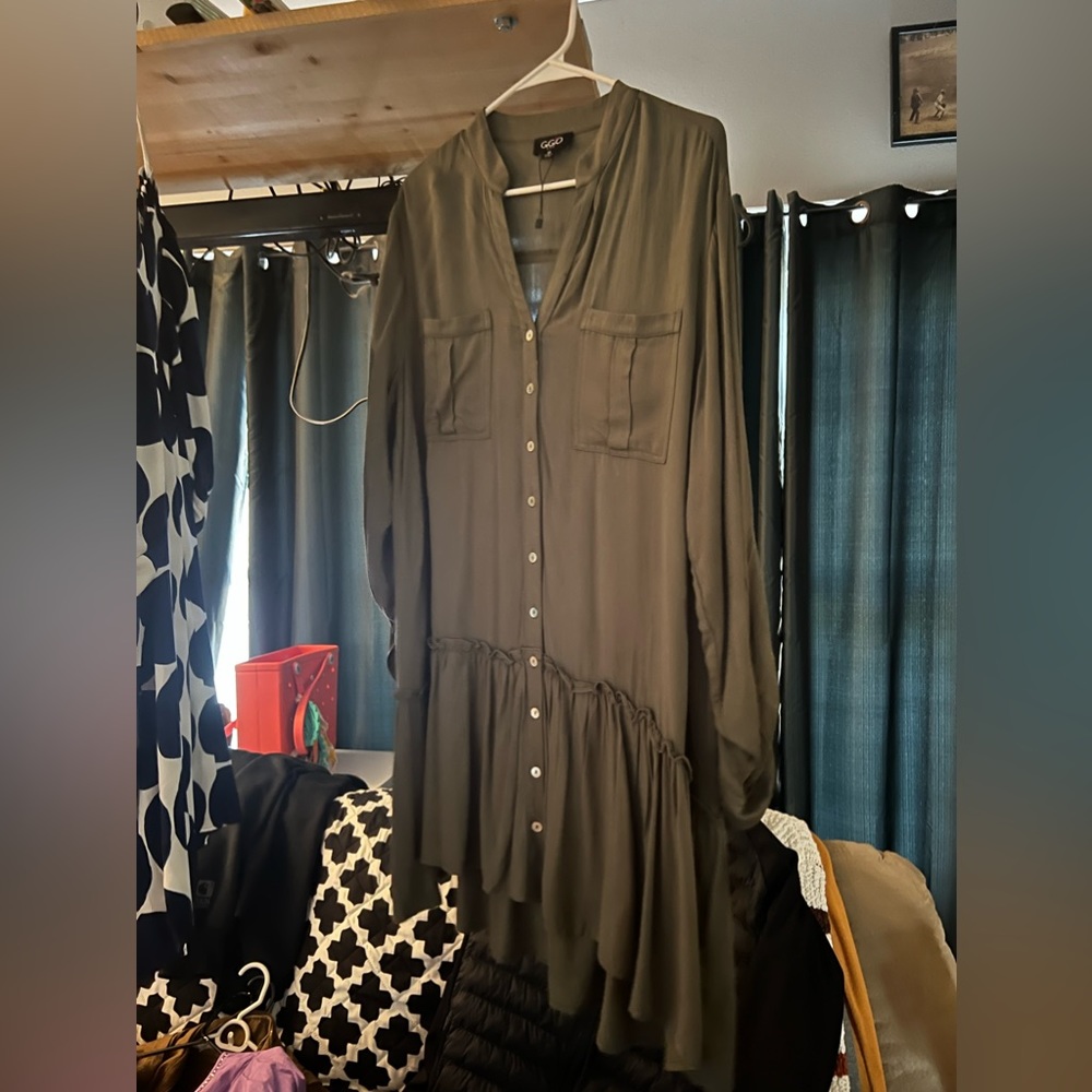 Olive green dress